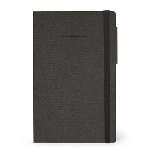 Legami - Çizgili Monokrom Yumuşak Kapaklı Defter - Derin Grafit - Not Defterim