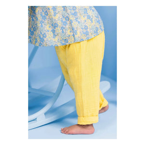 Bonton - Pantalones de Gasa de Algodón Laos | Amarillo