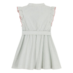 Petit Bateau - Vestido de popelín de algodón orgánico Blotilde | Blanco