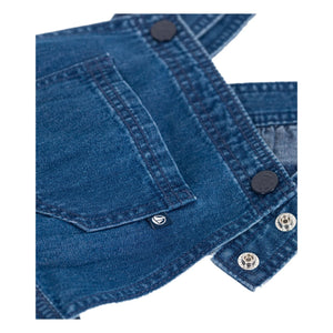 Petit Bateau - Vestido peto vaquero de algodón orgánico | Azul vaquero
