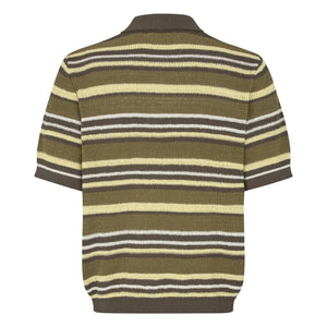 Samsoe Samsoe - Polo de punto Samarco a rayas | Caqui