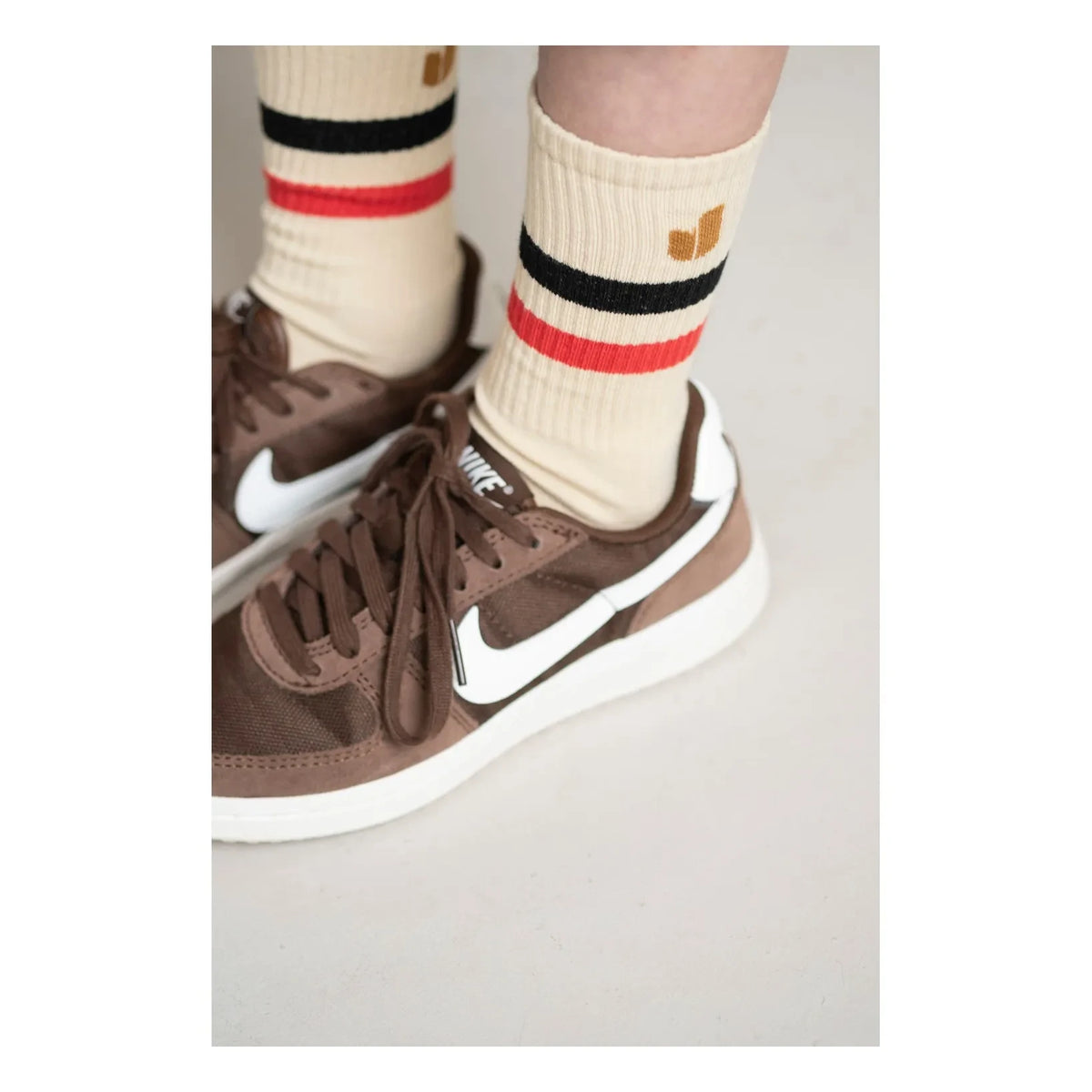 Jenest - J Sport Calcetín de Algodón Orgánico | Beige