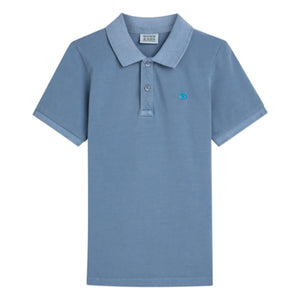Scotch & Soda - Polo con logo bordado | Azul grisáceo