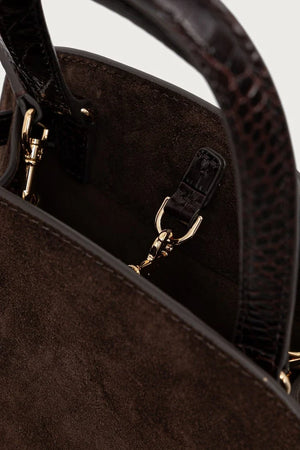 Bolso tote de ante Tory Burch Romy Small Bauletto para mujer
