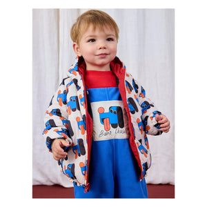 Bobo Choses - Chaqueta impermeable de fibra reciclada reversible para bebé | Azul