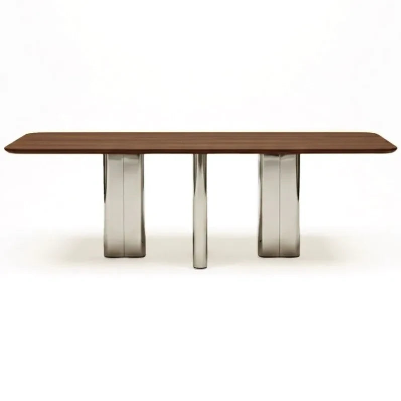 Gabrielle Paris - Mesa de comedor Chrysoline con chapa de nogal | Nogal