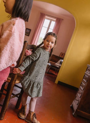 Studio Bohème - Chicas Gui Vestido de Terciopelo de Algodón Orgánico