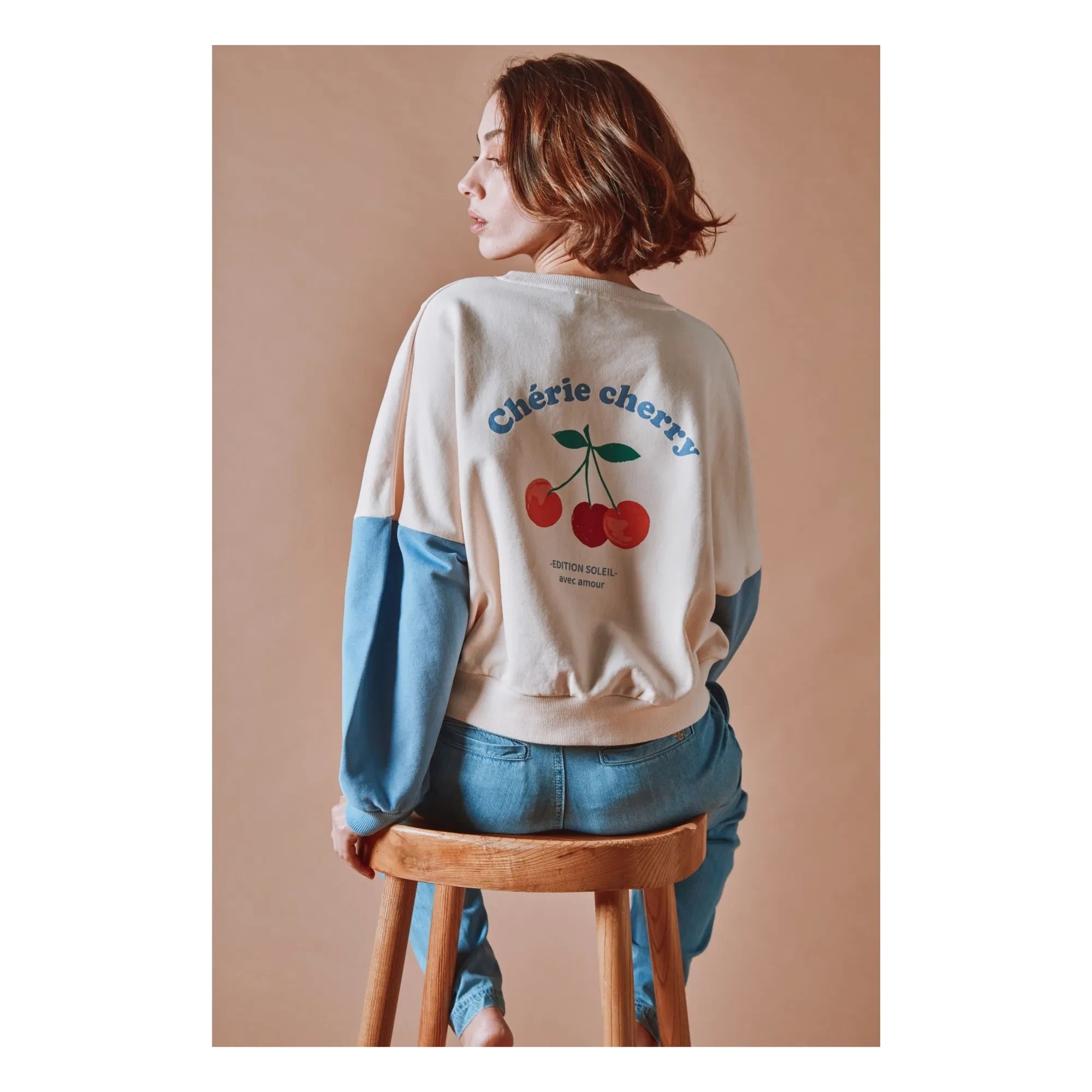 Emile et Ida - Sudadera estampada de algodón orgánico | Crema