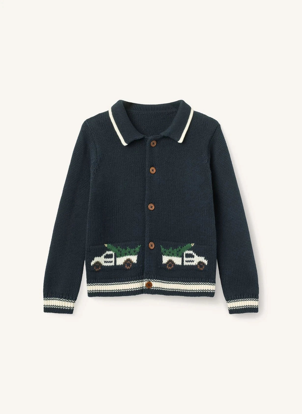 Copenhagen Colors - Cárdigan 'Arabalar' de algodón orgánico | Azul marino