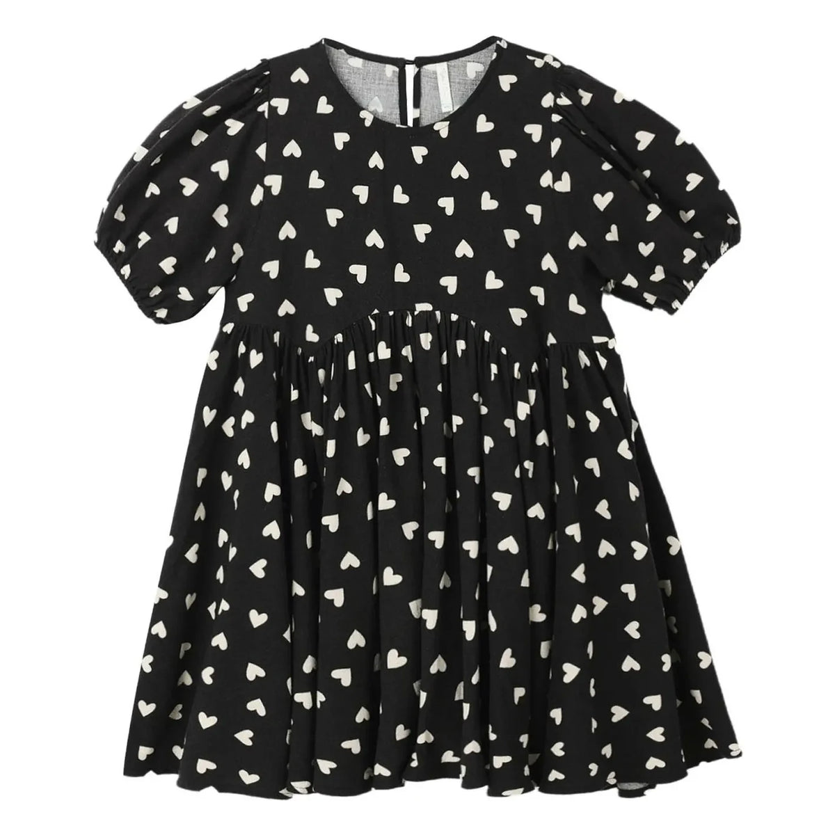Rylee + Cru - Vestido Corazones Rosas | Negro