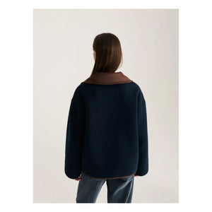 Bobo Choses - Chaqueta de sherpa suave de doble cara | Marrón oscuro
