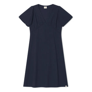 Matona - Vestido de algodón orgánico de largo medio | Azul marino