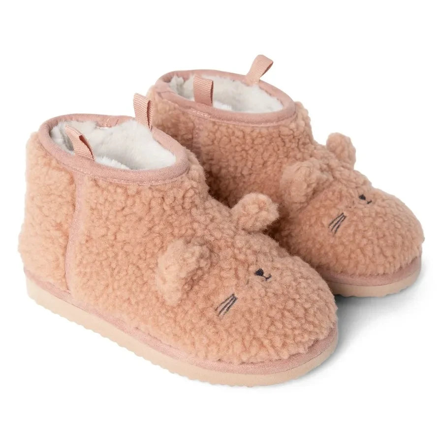 Liewood - Botas estilo sherpa Alban con estampado de gato hechas de fibras recicladas | Rosa