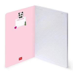 Legami - B5 Çizgili Sert Kapaklı Resimli Defter - Panda