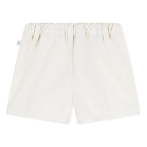Petit Bateau - Pantalones cortos de sarga de algodón orgánico | Blanco