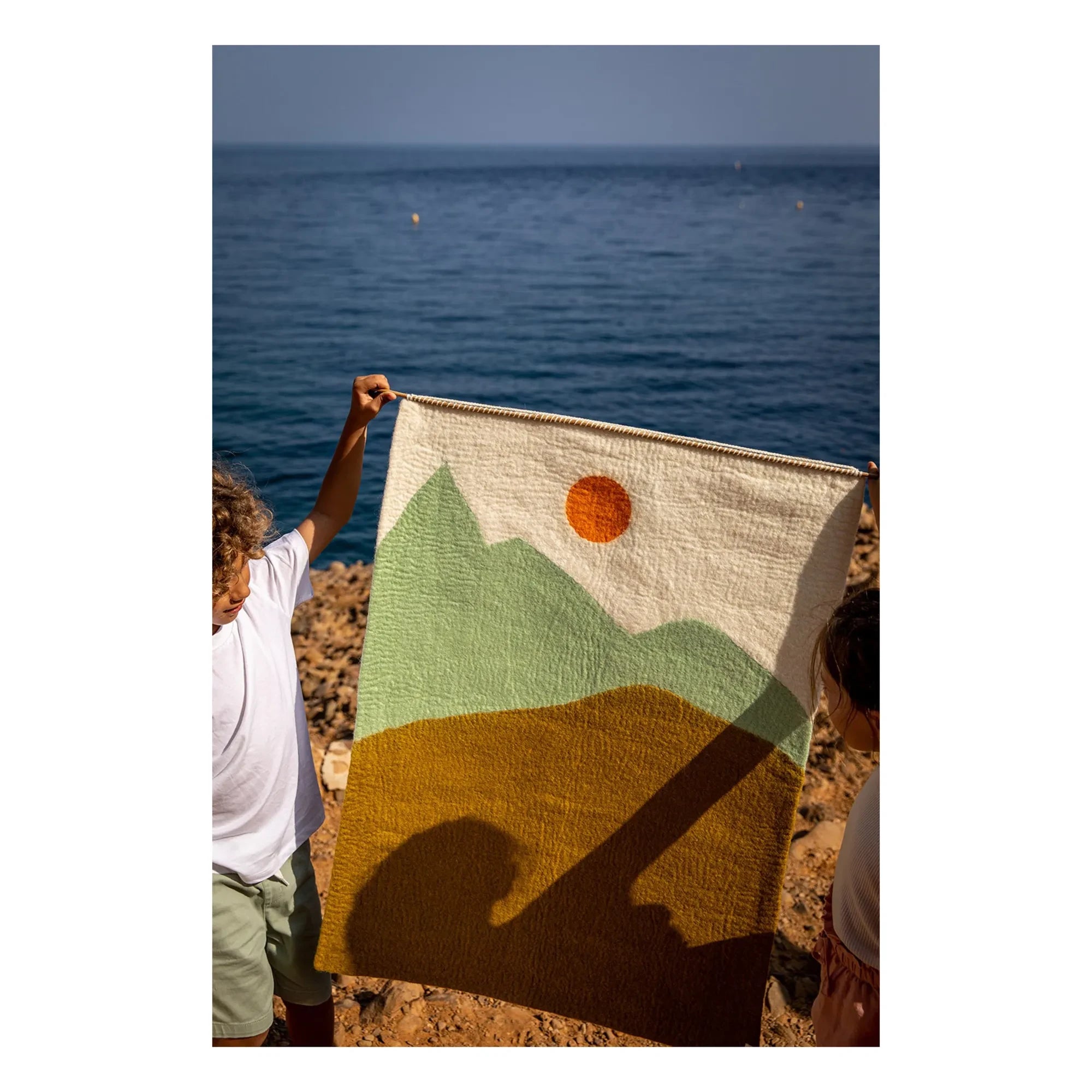 Muskhane - Adorno de fieltro para pared Midday | Verde pistacho