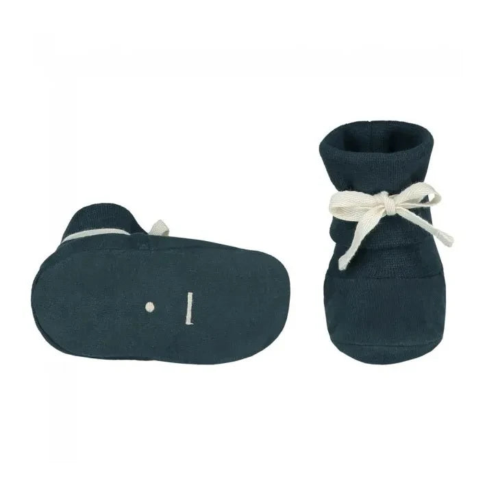 Gray Label - Zapatillas de bebé de algodón orgánico | Gris azulado