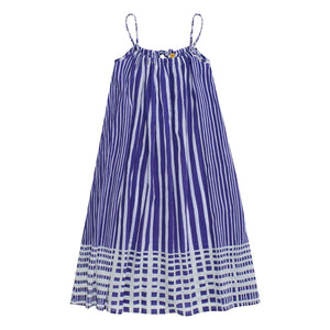 Maison Mangostan - Vestido a Rayas | Azul