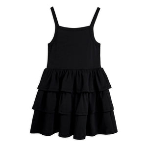 Mini Rodini - Vestido de algodón orgánico Planète | Negro