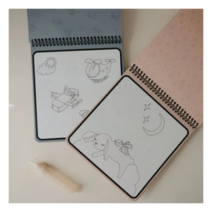 Mushie - Libro de colorear borrable Vehículos | Azul