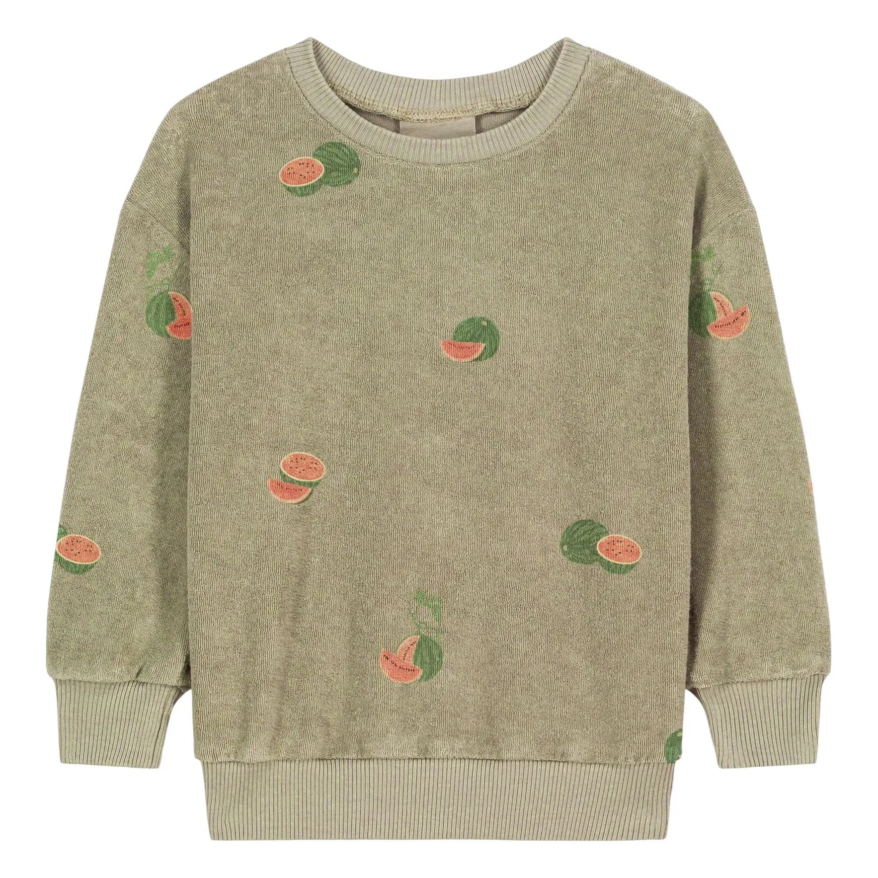 Studio Bohème - Sudadera Bart Karpuz de algodón orgánico con rizo francés | Caqui