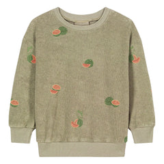 Studio Bohème - Sudadera Bart Karpuz de algodón orgánico con rizo francés | Caqui