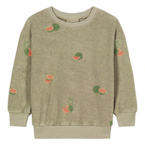 Studio Bohème - Sudadera Bart Karpuz de algodón orgánico con rizo francés | Caqui