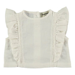 Tocoto Vintage - Top Bebé Volante | Blanco