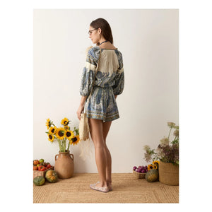 Boteh - Arcadia Shorts de Lino | Lapislázuli