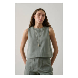 Soeur - Pampa Top de algodón | Agua verde