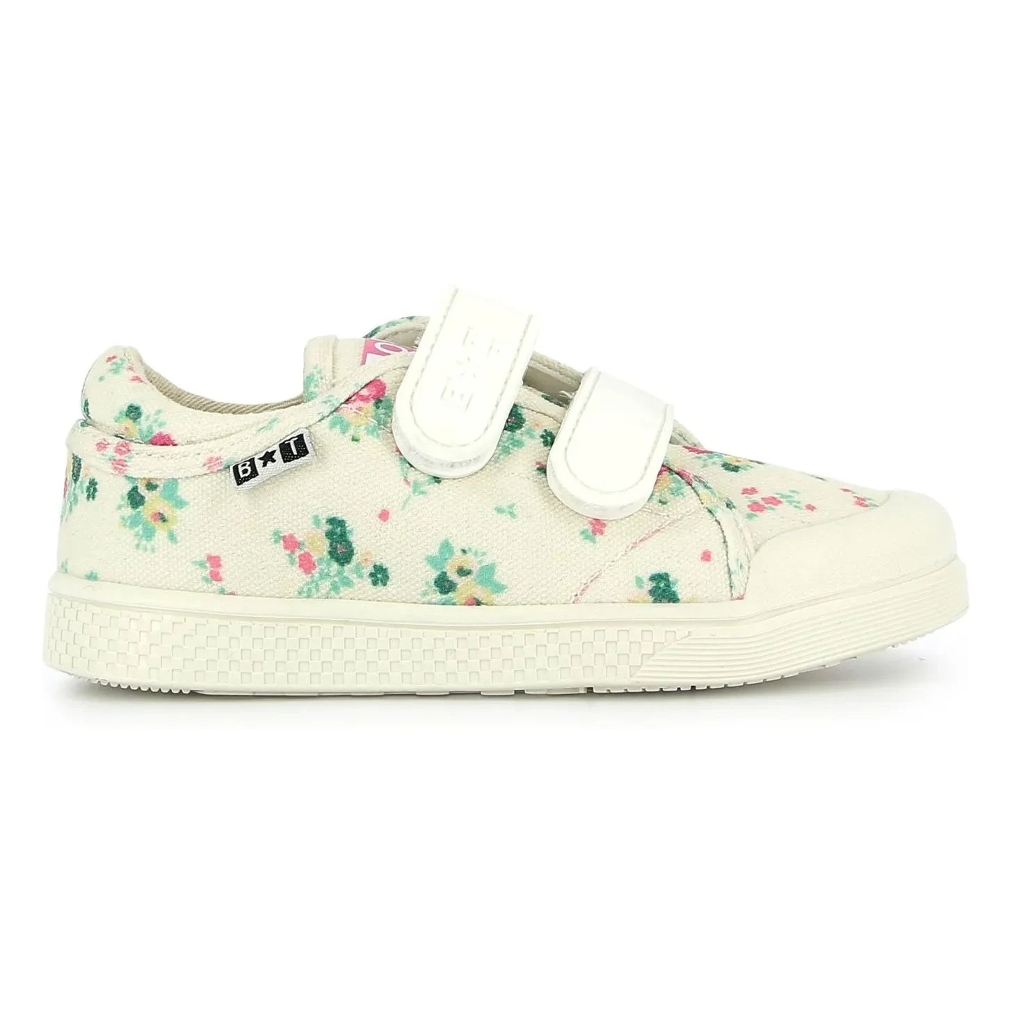 Bonton - Zapatillas Izy con flores y rayas | Crudo