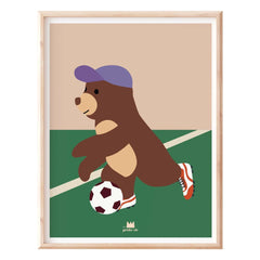 Ma petite vie - Póster de oso de fútbol