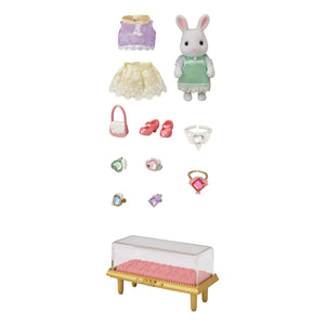 Sylvanian Families - Conejita Hermana Mayor y Maleta de Moda