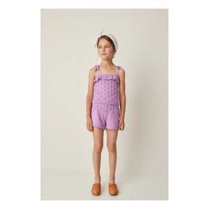 Tocoto Vintage - Top de punto con volantes | Lila
