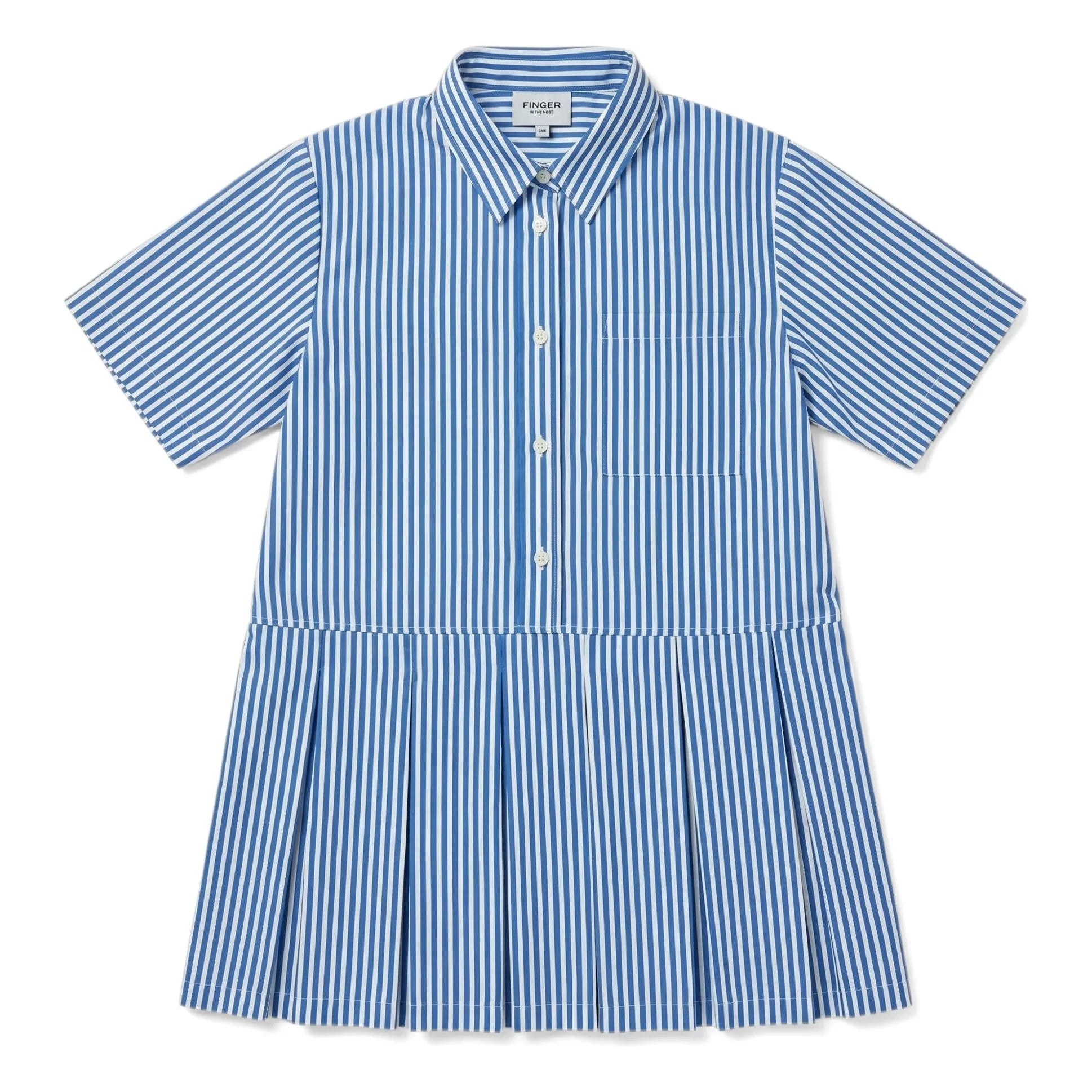 Finger in the nose - Vestido a rayas Dakota | Azul