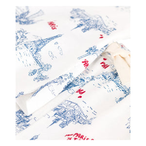 Petit Bateau - Pantalones cortos de pijama de algodón orgánico con volantes | Crudo