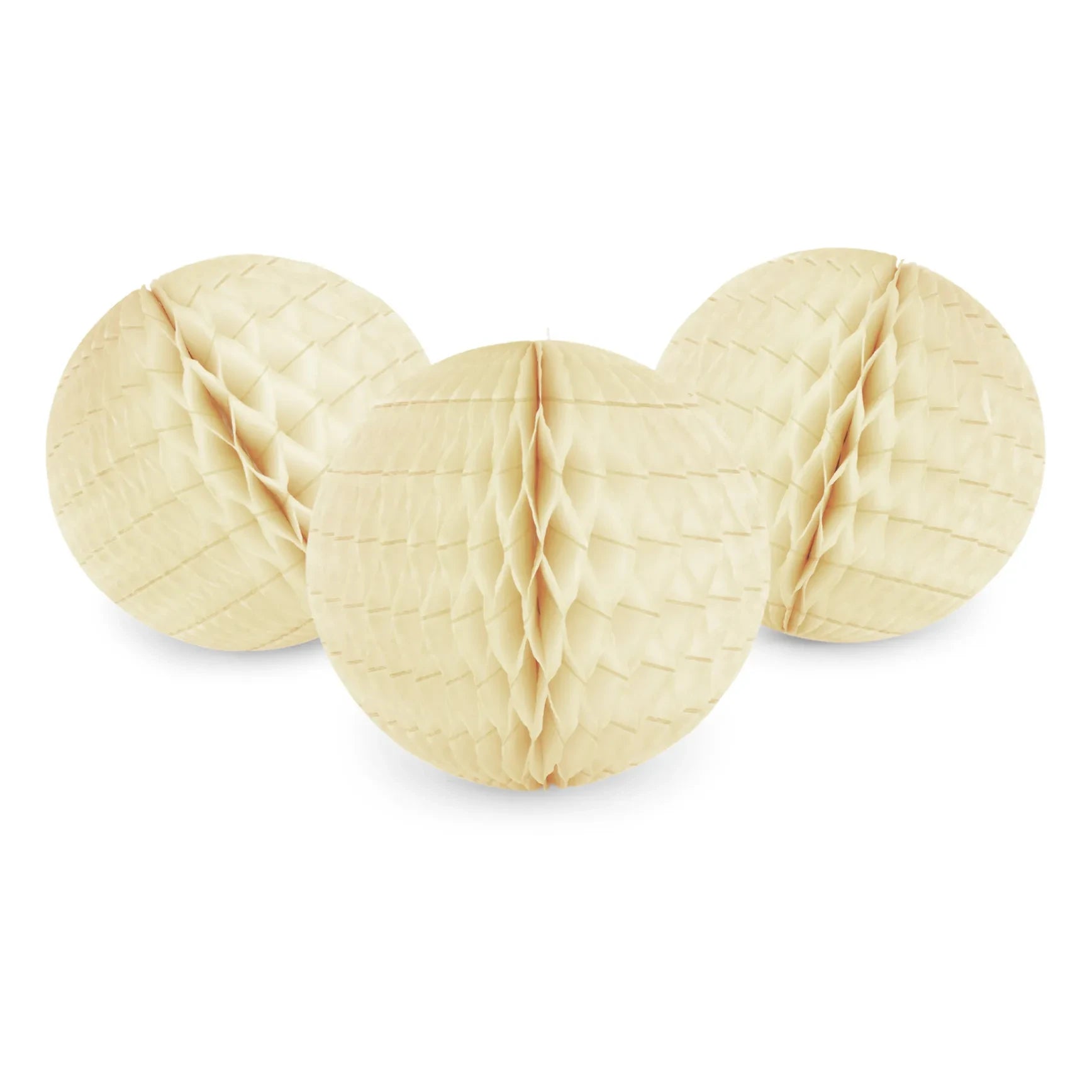 Paper Dreams - Bolas de Papel Decorativas FSC - Set de 3 | Crema