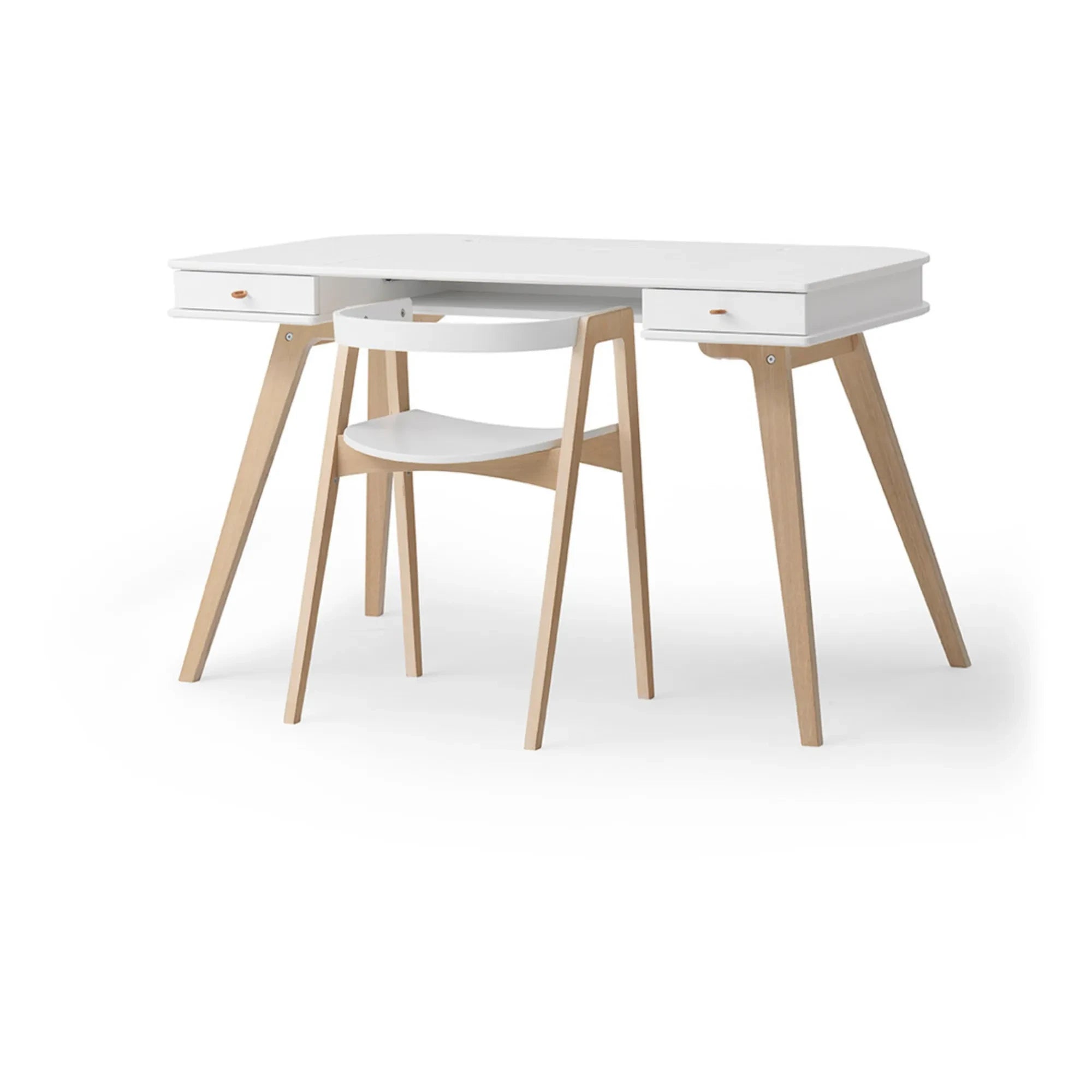 Oliver Furniture - Mesa y silla de madera, 72 cm | Blanco