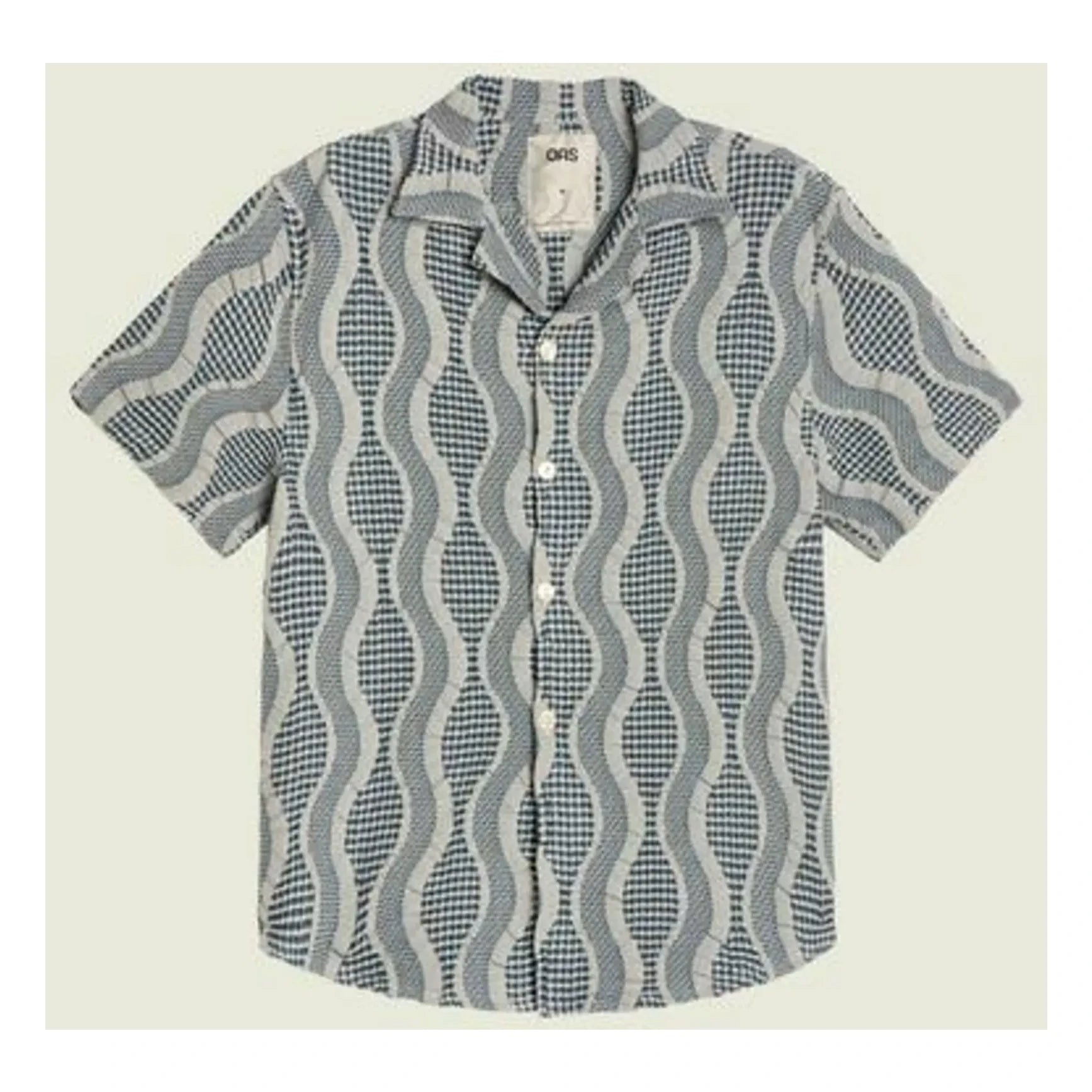 OAS - Camisa de gofres cubana | Azul