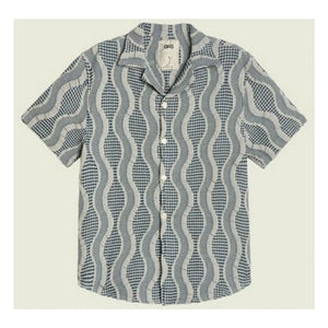 OAS - Camisa de gofres cubana | Azul