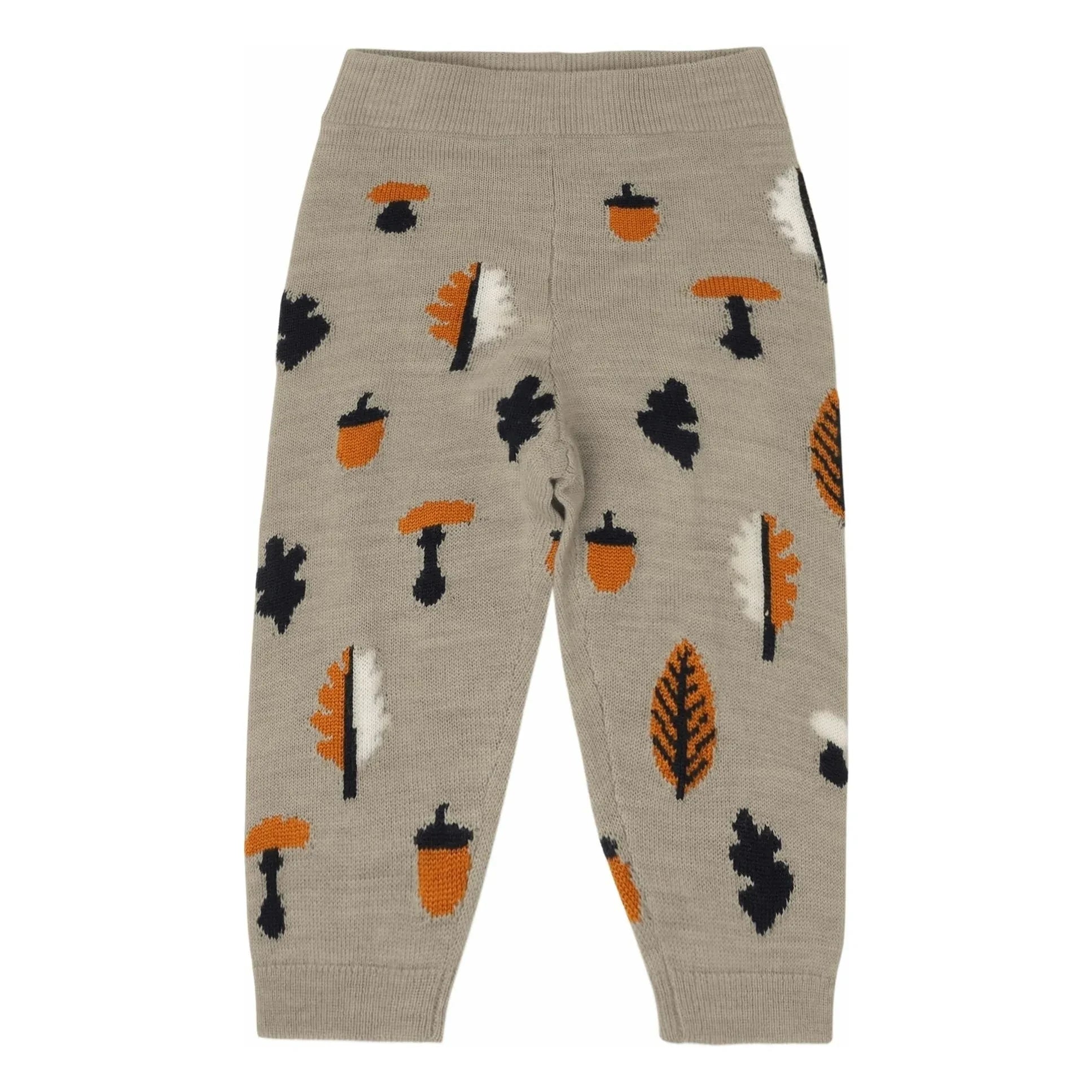 FUB - Pantalones de lana merino jacquard | Heather beige