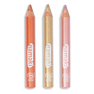 Namaki - Lápices diarios con purpurina - Set de 3 | Oro