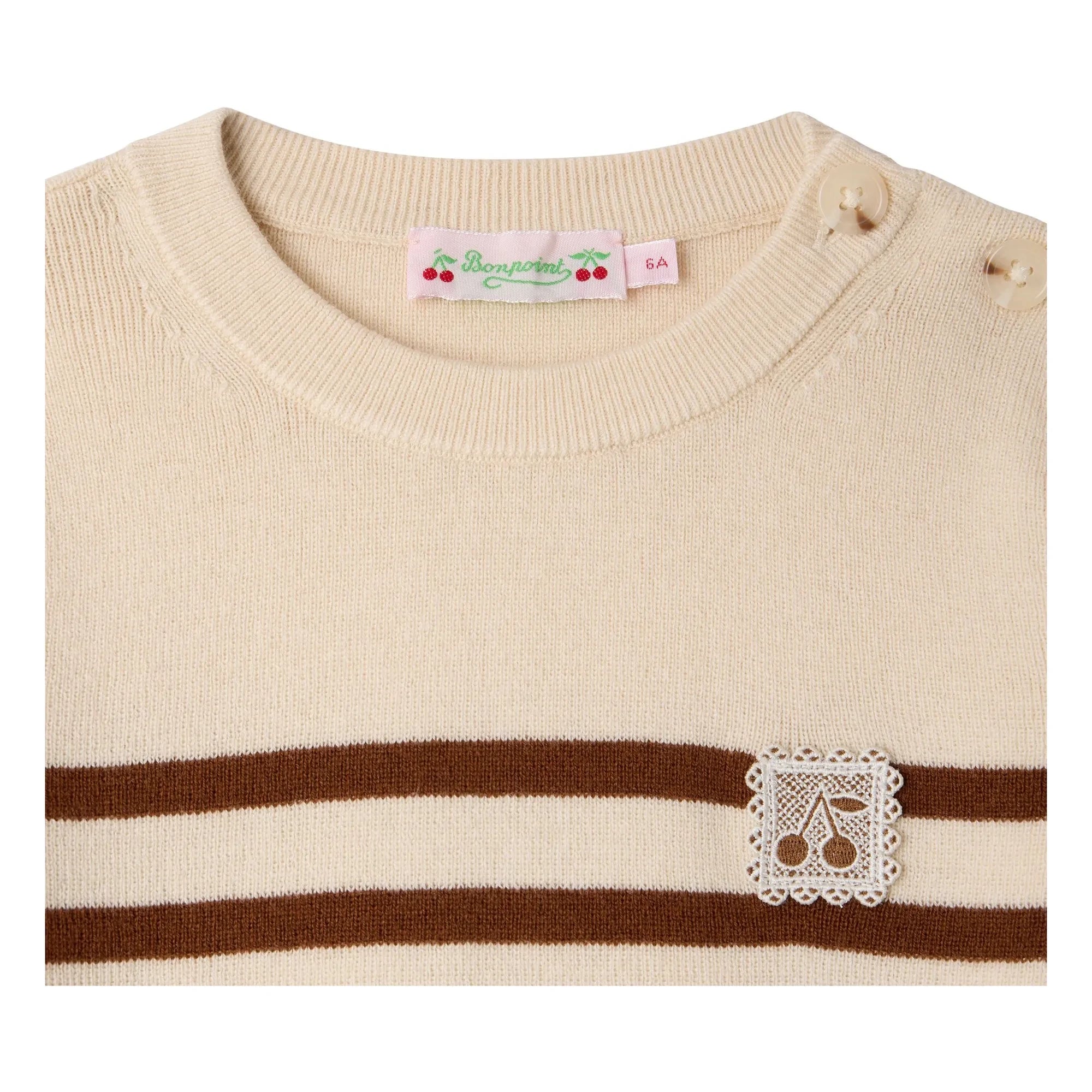 Bonpoint - Jersey de lana a rayas Marlisa | Crudo