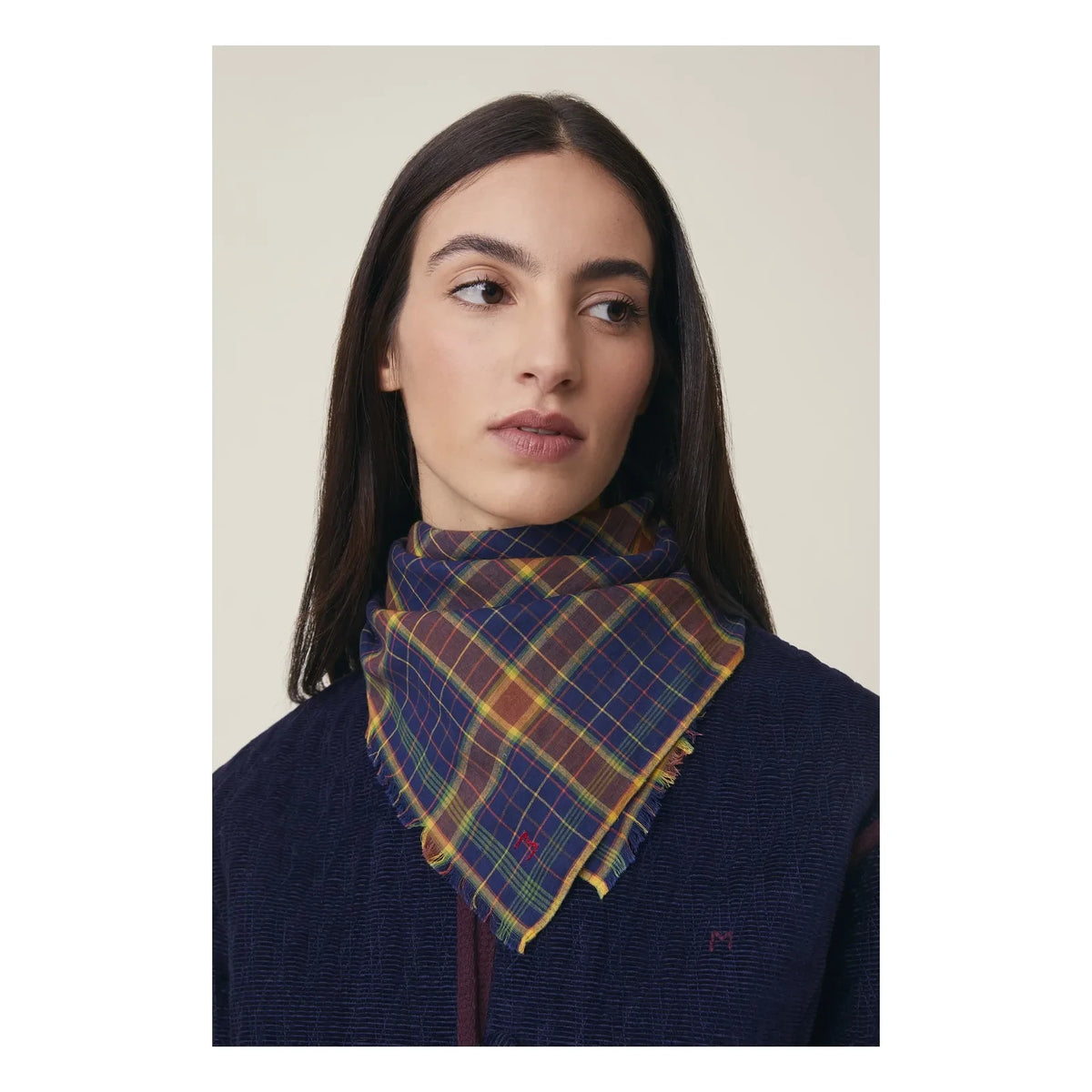 Moismont - Foulard Alpha n.º 844, Algodón | Azul marino