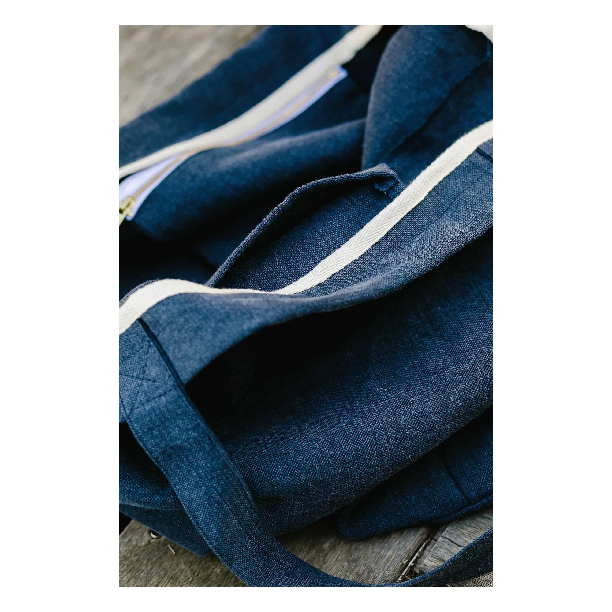 Adorna - Bolso tote de lino | Azul marino