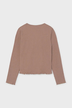 Blusa Mayoral de manga larga de algodón y elastano para niños