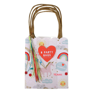 Meri Meri - Bolsas de regalo I Believe in Unicorn - Paquete de 8