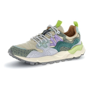 Flower Mountain - Yamano 3 Deportivas de ante y nailon con estampado de leopardo | Gris Azul