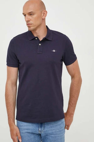 Camiseta de algodón para hombre con cuello tipo Gant