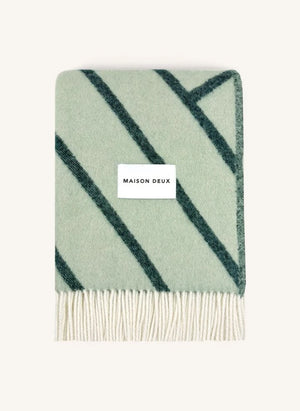 Maison Deux - Manta de lana Lines | Salvia